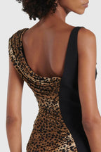 Sayera Leopard Ruched Maxi Dress Avalabel