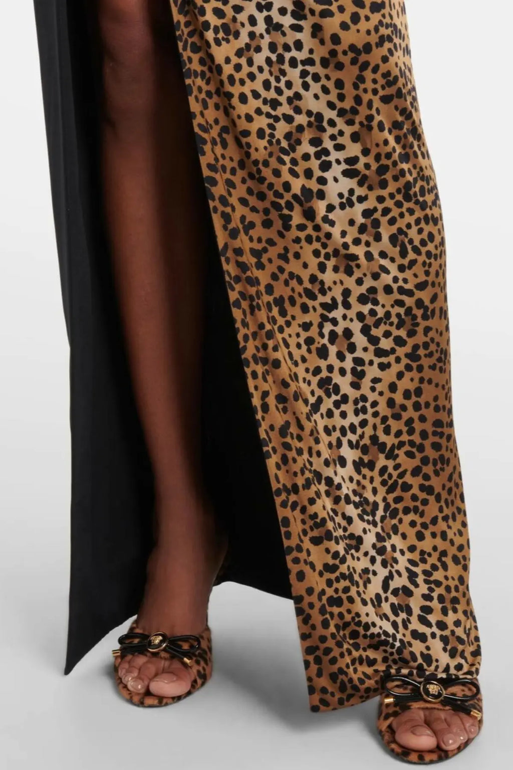 Sayera Leopard Ruched Maxi Dress Avalabel