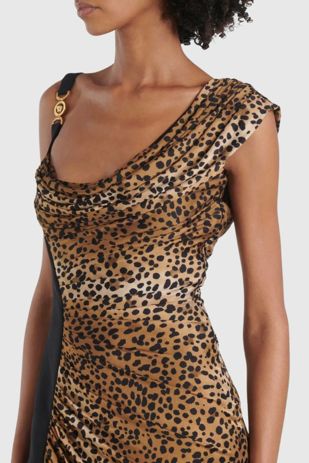 Sayera Leopard Ruched Maxi Dress Avalabel