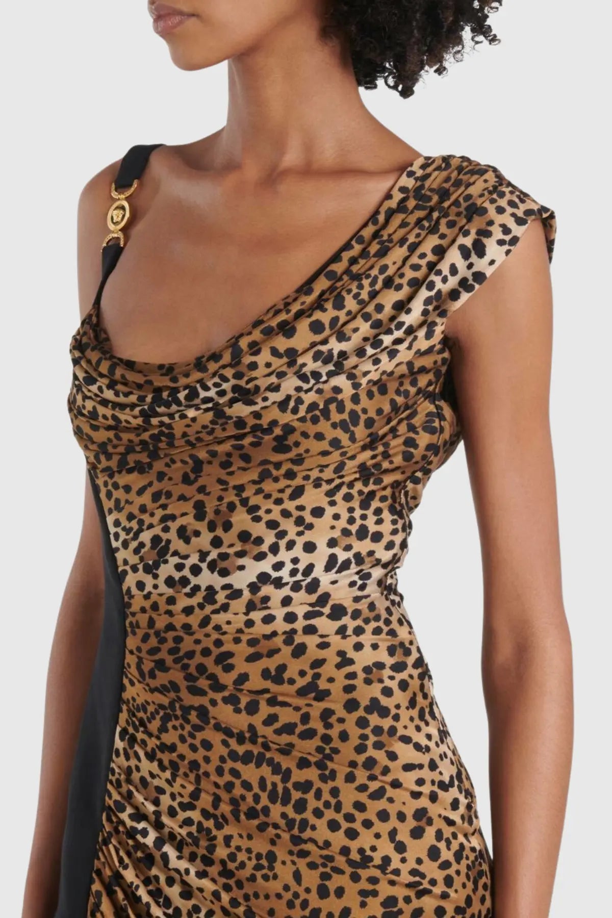 Sayera Leopard Ruched Maxi Dress Avalabel