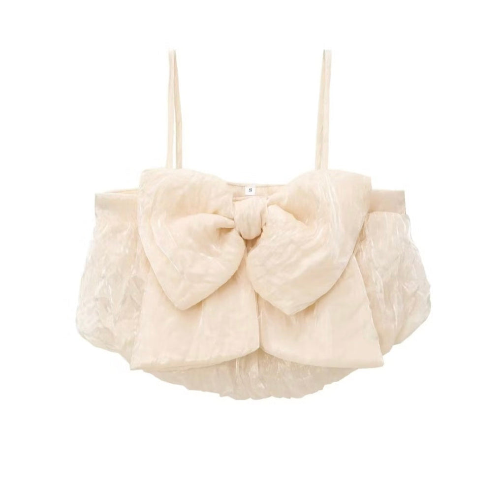 Addison Bownot Top In Ivory Avalabel