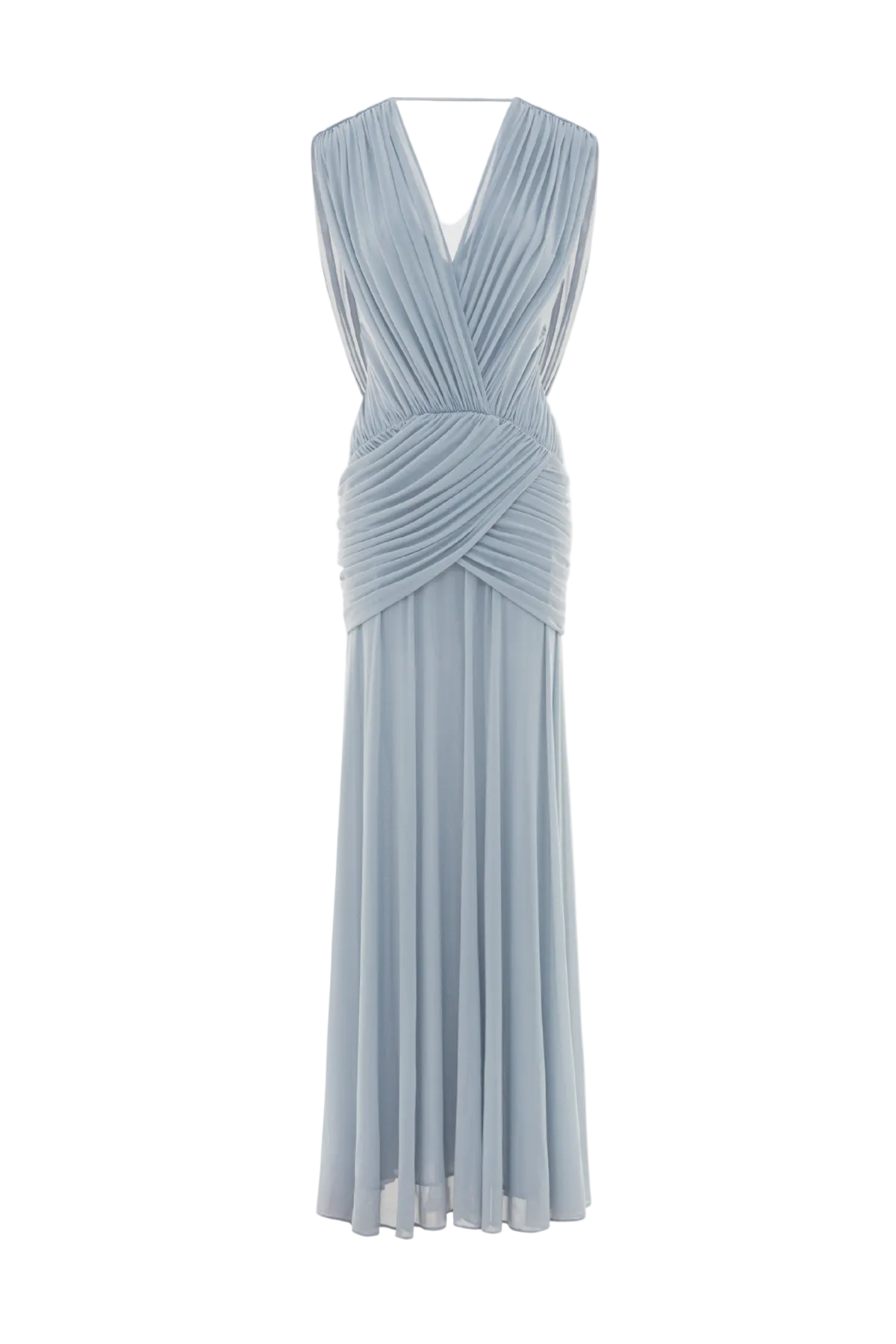 Selma Ruched Backless Maxi Dress Avalabel