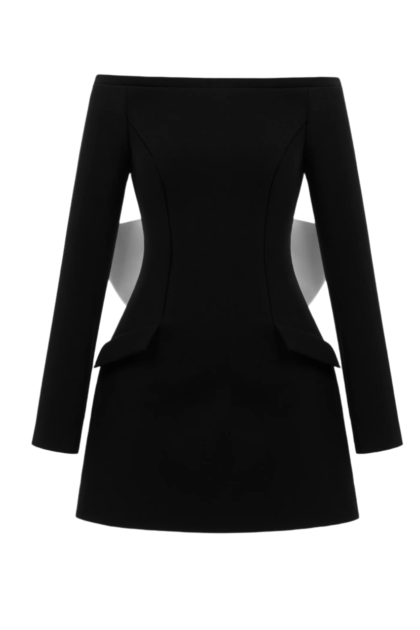 Off Shoulder Bow Embeliished Backless Mini Dress Avalabel