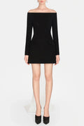 Off Shoulder Bow Embeliished Backless Mini Dress Avalabel