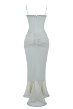 Taylor Ruffled Mesh Maxi Dress - Blue Avalabel