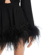 ORNELLA FEATHER TRIM DRESS Avalabel