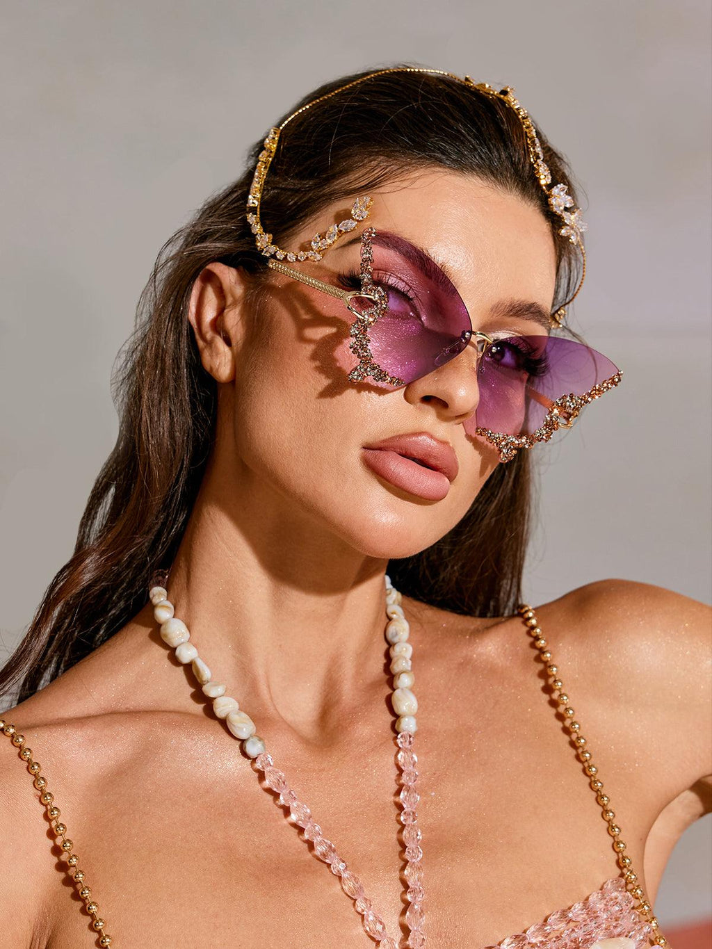 Tierney Butterfly Crystal Sunglasses Avalabel