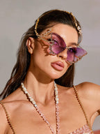 Tierney Butterfly Crystal Sunglasses Avalabel