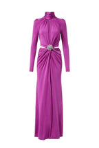 Trisa Crystal Embellished Cutout Maxi Dress - Purple Avalabel