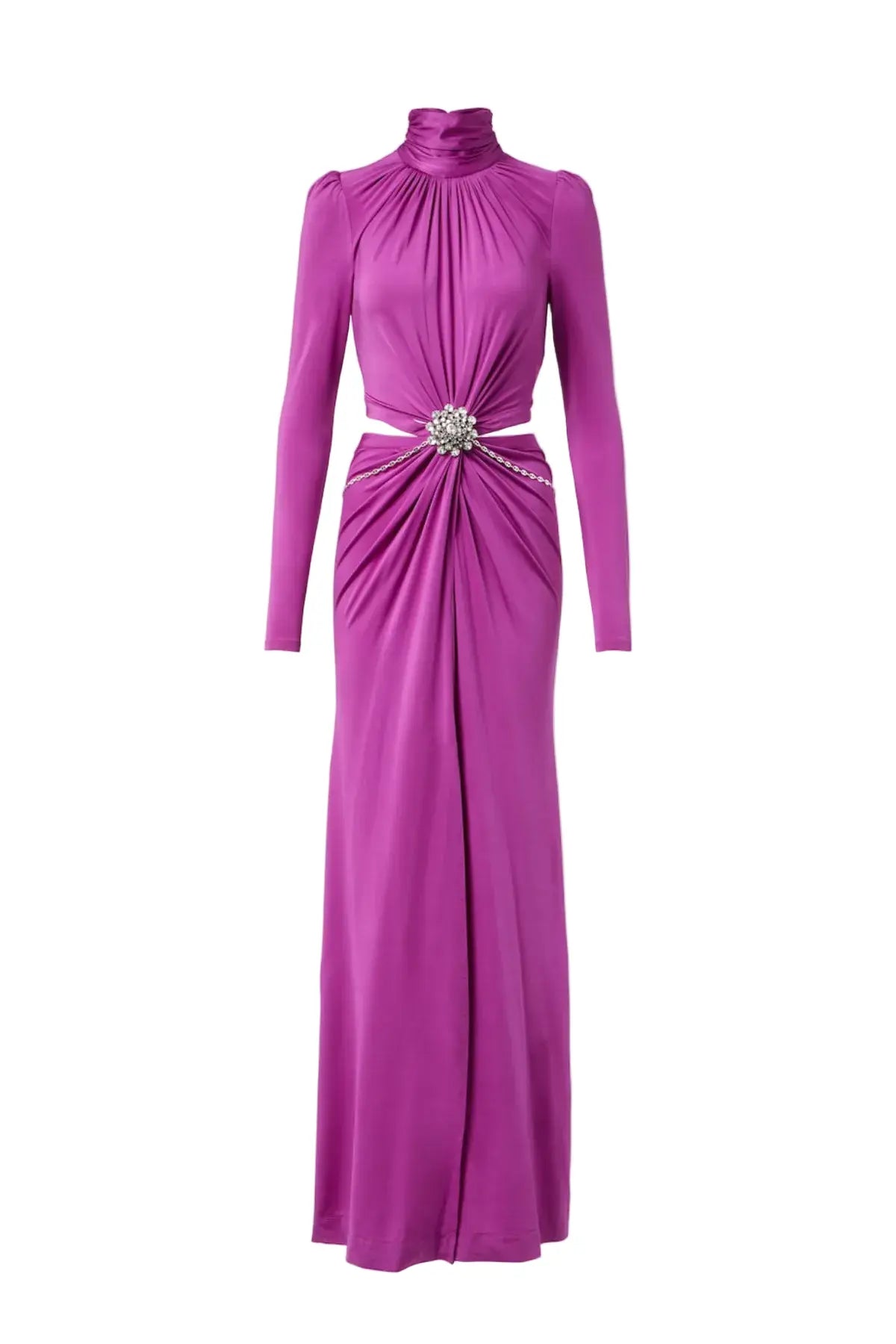 Trisa Crystal Embellished Cutout Maxi Dress - Purple Avalabel