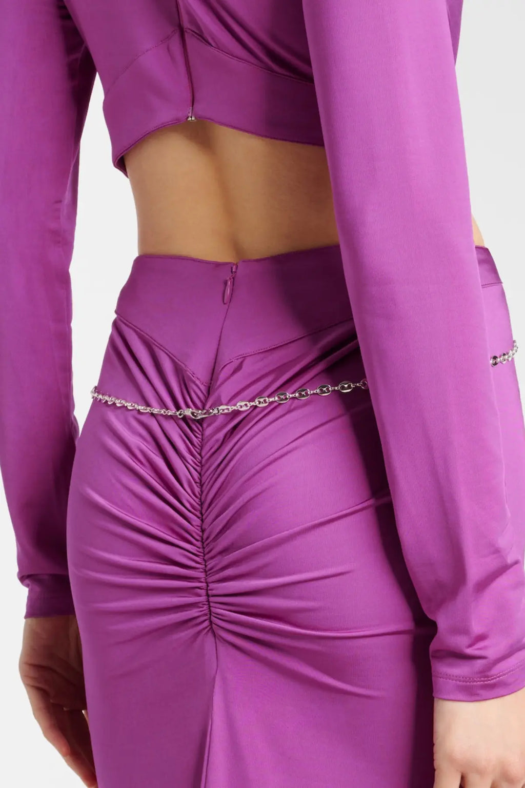 Trisa Crystal Embellished Cutout Maxi Dress - Purple Avalabel