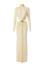 Trisa Crystal Embellished Cutout Maxi Dress - Yellow Avalabel