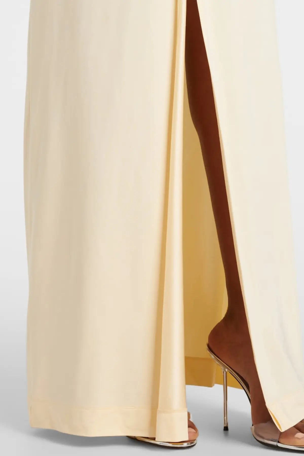 Trisa Crystal Embellished Cutout Maxi Dress - Yellow Avalabel