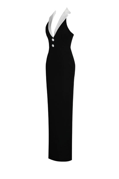 Tsanko Halter Maxi Bandage Dress