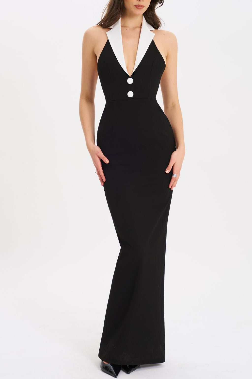 Tsanko Halter Maxi Bandage Dress Avalabel