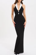 Tsanko Halter Maxi Bandage Dress Avalabel