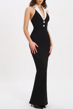 Tsanko Halter Maxi Bandage Dress Avalabel