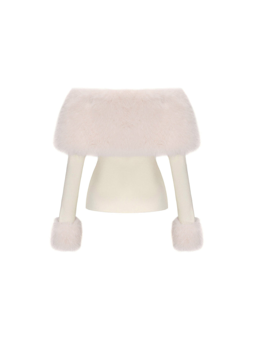 sherry Off Shoulder Furry Skirt Set Avalabel