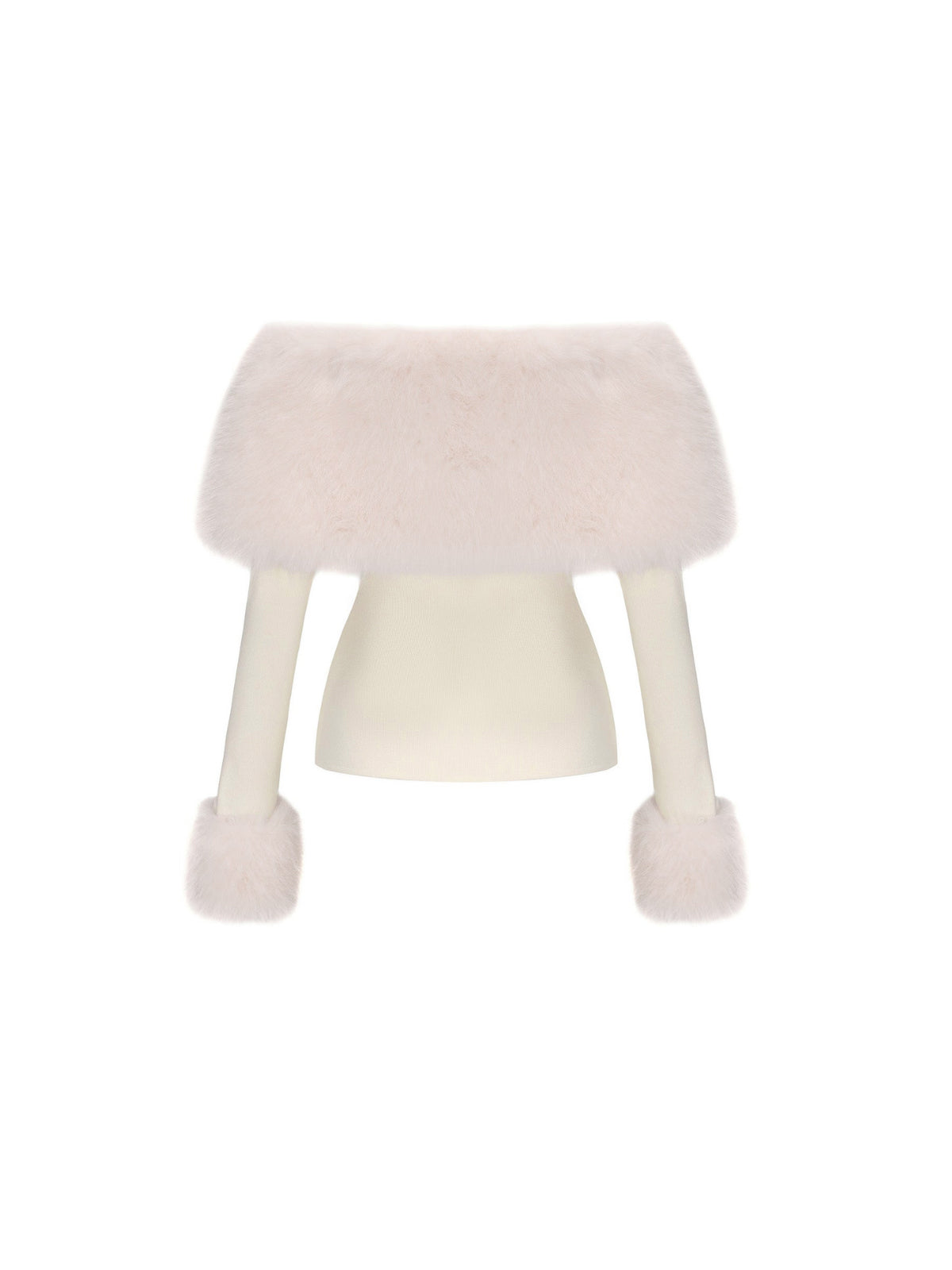 sherry Off Shoulder Furry Skirt Set Avalabel