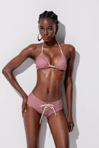 Yishak Grid Halter Neck Swimwear Avalabel