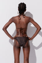 Yoda Leopard Print Halter Neck Swimwear Avalabel