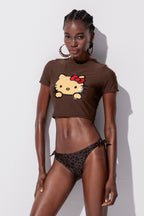 Yoda Leopard Print Halter Neck Swimwear Avalabel