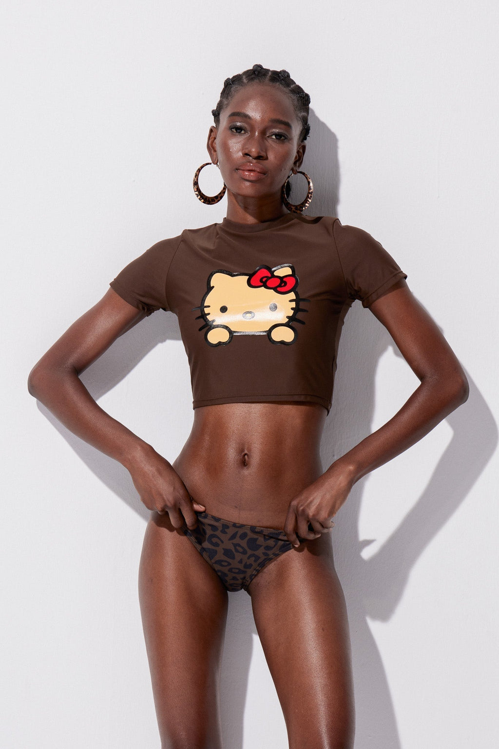 Yoda Leopard Print Halter Neck Swimwear Avalabel