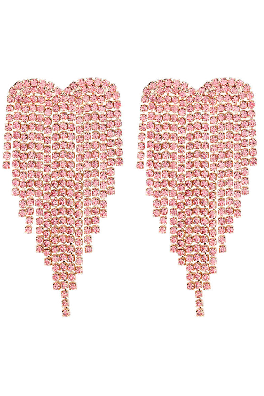 Pink Rhinestone Earrings Avalabel