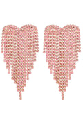 Pink Rhinestone Earrings Avalabel