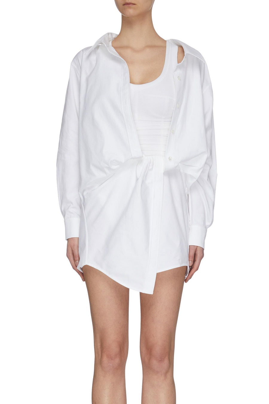 Zephyrine Asymmetric Faux Two Piece Shirt
