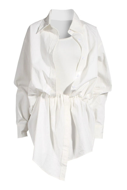 Zephyrine Asymmetric Faux Two Piece Shirt