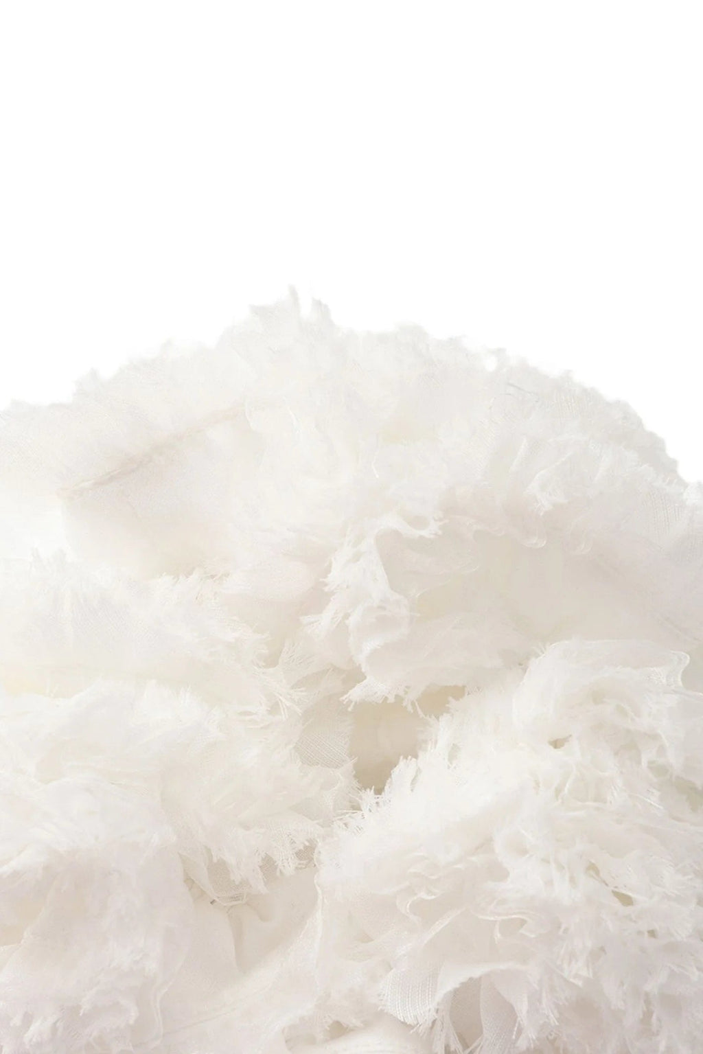 Sherry Flower Strapless Puffy Mini Dress in White Soraya