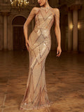 Liora Sequin Chain Mermaid Prom Dress Avalabel