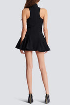 Carol Black Halterneck Dress in Grain Avalabel