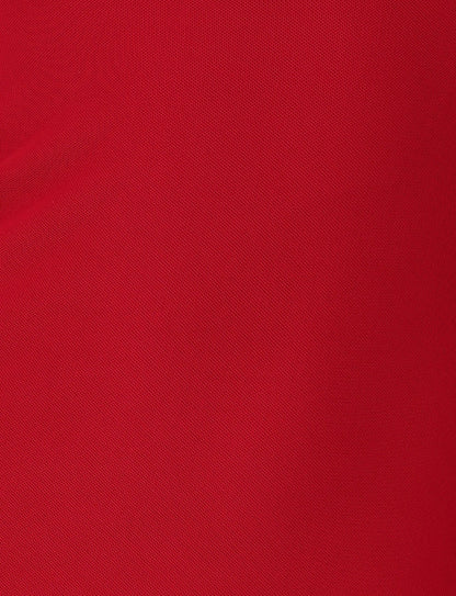 Red Bustier Maxi Dress with a V-Neckline