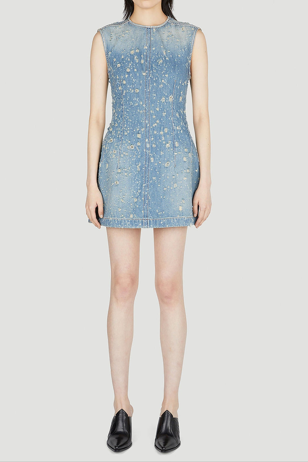 Tunic Mini Dress in Blue Avalabel