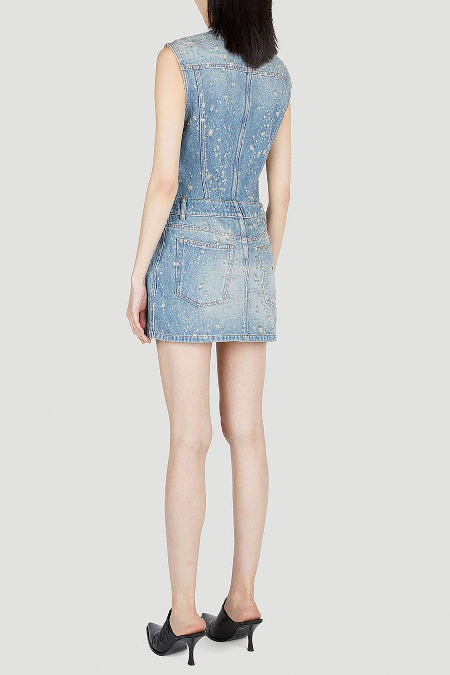 Tunic Mini Dress in Blue Avalabel