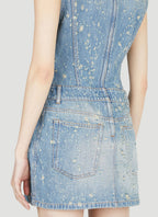 Tunic Mini Dress in Blue Avalabel