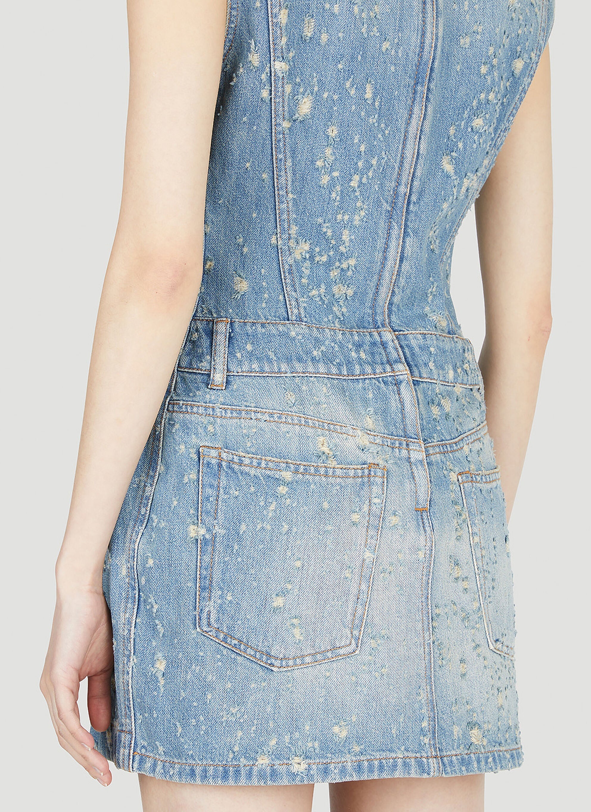 Tunic Mini Dress in Blue Avalabel