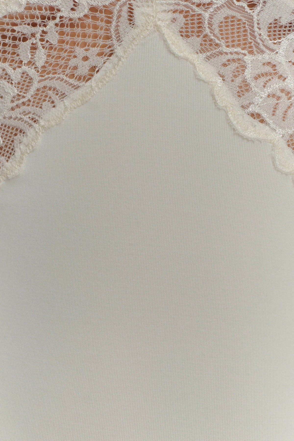 pamela V-neck lace see-through maxi dress in white Avalabel