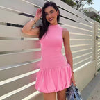 Backless Bubble Mini Dress Avalabel
