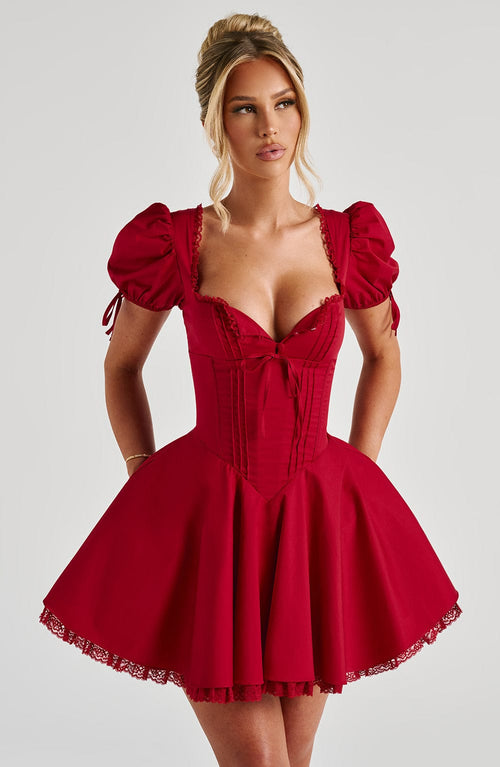 Annie Mini Dress - Red Avalabel