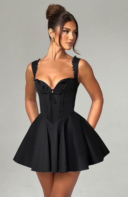 Antonella Mini Dress - Black Avalabel