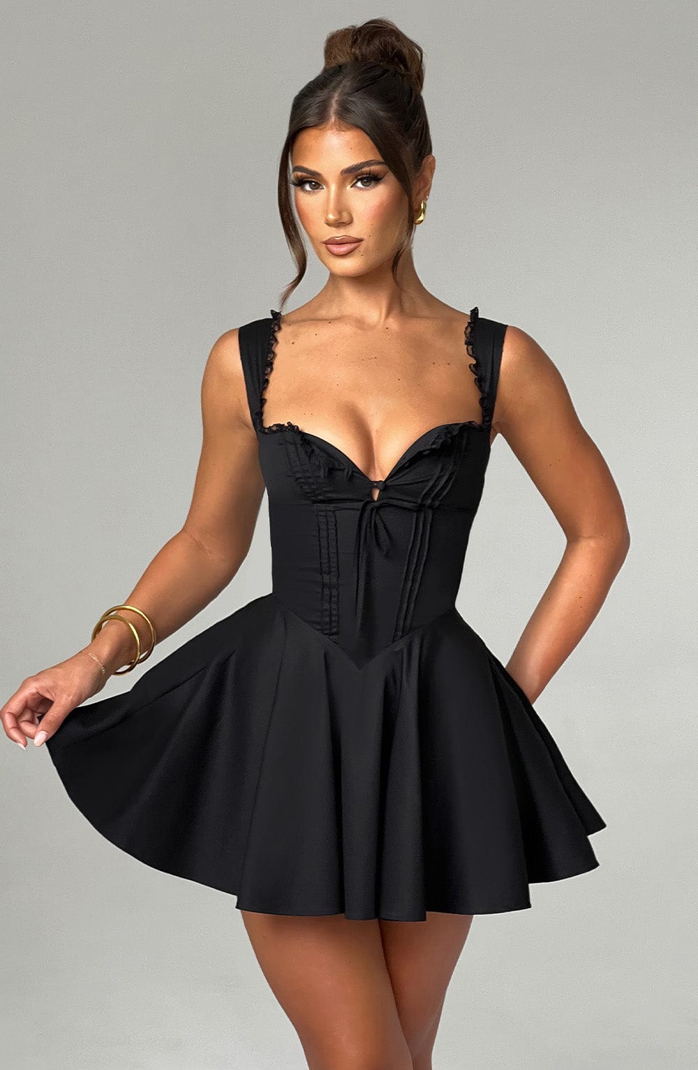Antonella Mini Dress - Black Avalabel