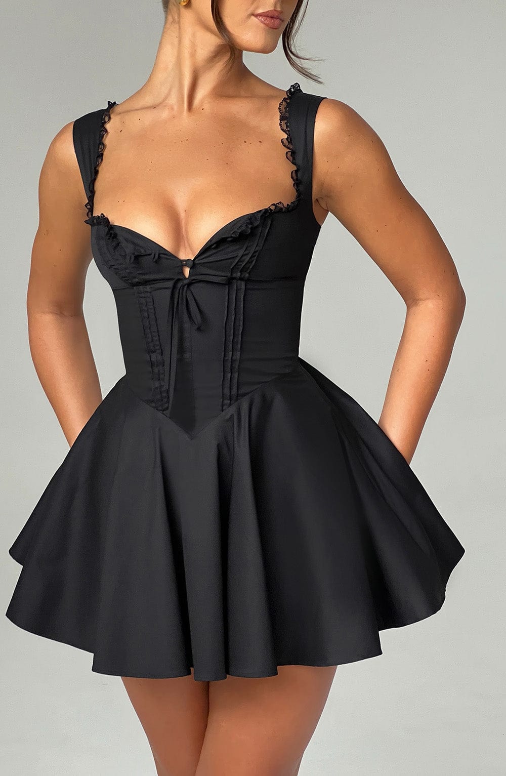 Antonella Mini Dress - Black Avalabel