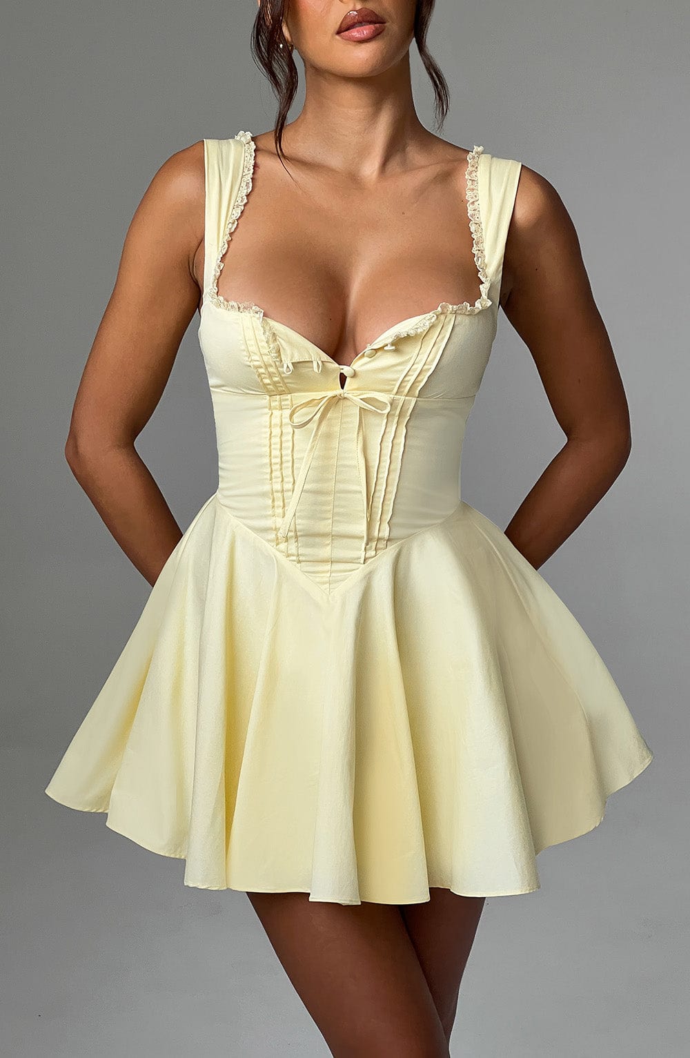Antonella Mini Dress - Lemon Avalabel