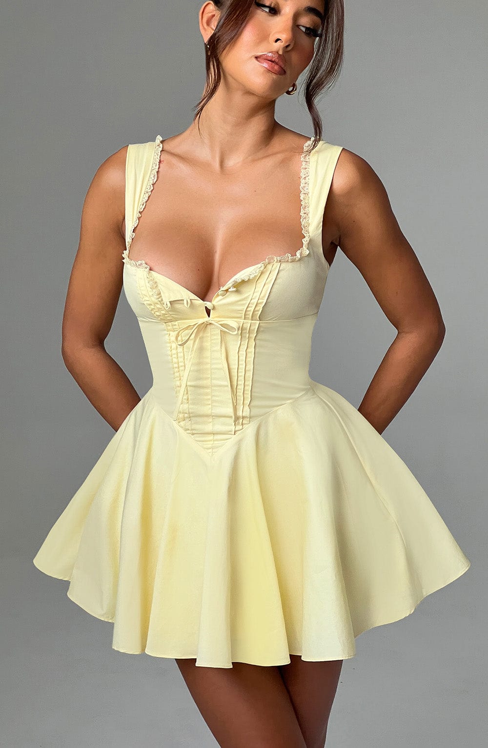 Antonella Mini Dress - Lemon Avalabel