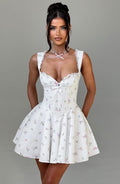 Antonella Mini Dress - Multi Floral Print Avalabel