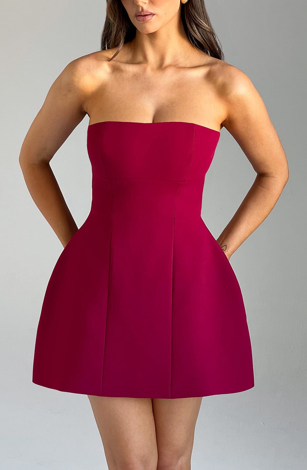 Asha Mini Dress - Wine Avalabel