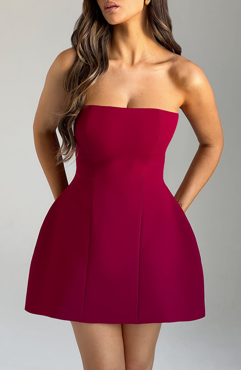 Asha Mini Dress - Wine Avalabel